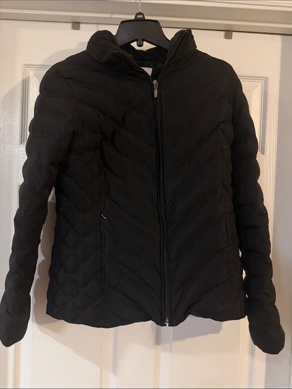 Nine West Black Quilted Puffer Jacket
